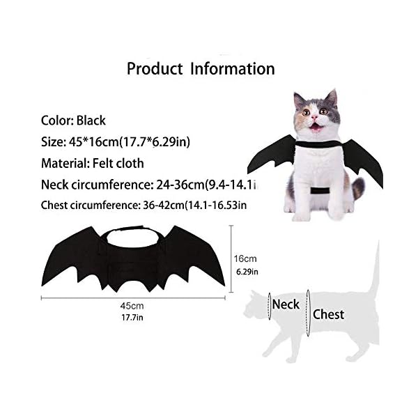 Pet cat bat wings for halloween, cosplay bat wing costume decoration for puppy dog cat - image 6