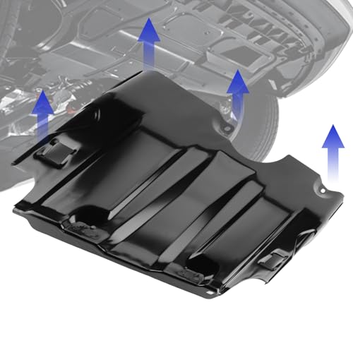 Image of Engine Splash Shield Compatible for Toyota Tacoma 2005-2023 All Trims Replaces OE 51405-04010, TO1228241 Heavy-Gauge Steel Under Car Guard Cover, Rust-Proof Protection