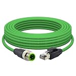 Lonlonty – Lonlonty M12 4-poliger D-code Stecker auf RJ45 Ethernet Kabe