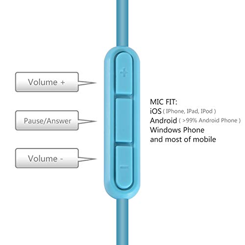 Tobysome QC25 Cable 3.5mm to 2.5mm Headphon Cord, Replacement Audio Cable Cord Wire for Bose QC25 QuietComfort 25 QC35 QC35II QC45 OE2 LIVE2 Headphones with Inline Mic Remote Volume Control (Blue)