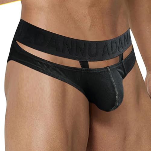 Men's Ball Underwear Pouch Briefs Cutout Soft Bulge Enhancement Jock Strap for Men Thongs Athletic Supporters Bikini3