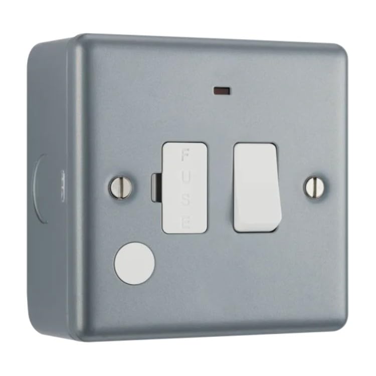BG MC551F Metal Clad | 13A 2 Pole Flex Outlet Neon Switched Fused Connection Unit