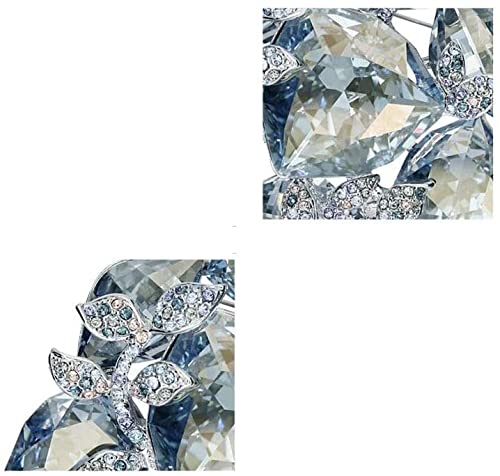 Broche de Cristal Femenino, diseño Multifuncional de Estilo Europeo y Americano, Hebilla de Hebilla de Bufanda de Seda, para Fiestas, Bodas, Bailes(Color:Colorful)