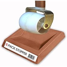 iPrimio Brown Bed Wheel Stoppers - 6 Pack Universal Bed Frame Wheel Locks, Rubber Caster Cups, Non-Slip Furniture Casters for Hardwood Floors, Patent Pending Design