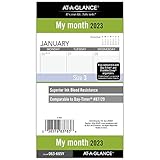 AT-A-GLANCE 2023 Monthly Planner Refill, 87129 Day-Timer, 3-3/4' x 6-3/4', Size 3, Monthly Tabs...