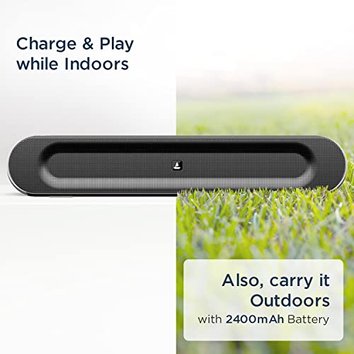 Image of boAt Aavante Bar 553 Portable Soundbar with 16W RMS Stereo Sound, Dual EQ Modes, Multi-Compatibility, 4.5HRS Playtime and Master Remote Control(Pitch Black)