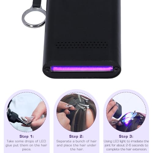 Lámpara LED V-Light para extensiones de cabello recargable y portátil para salones 5