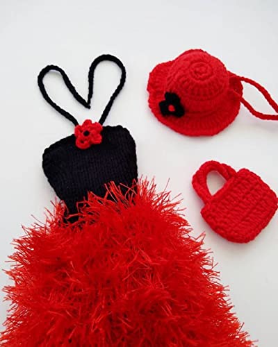 Image of Eyelash Fun Fur Yarn Premium 100% Polyester 164 Yds (150 Mt), 3.53 Oz (100 Gr) Colorful Crochet Yarn Dıy Hand Knitting. (Red, 3 Skein)