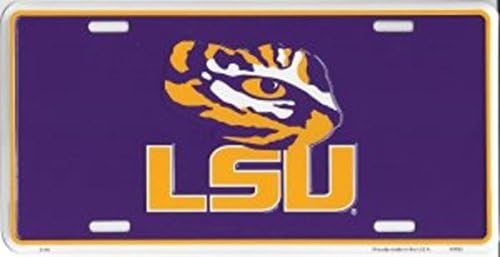 LSU Tigers Metal License Plate