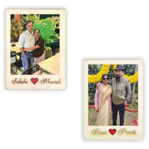 Image of Zesta Customized Fridge Magnet with Photo | Personalized Photo Frame Magnet for Fridge | Custom Picture Fridge Magnets | Polaroid Style Memory Photo Magnets for Birthday, Anniversary -3X2 Inches