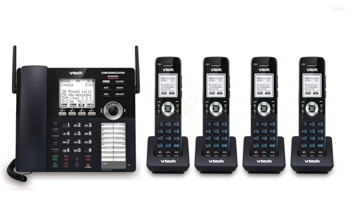 Bundle of VTech AM18447+ (4) AM18047 4-Line Expandable Small Business Office Phone System with...
