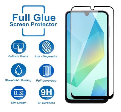 Image of HD Tempered Glass Screen Protector Compatible for Samsung Galaxy A16 5G, Samsung Galaxy A26 5G with Edge to Edge coverage and Easy Installation kit