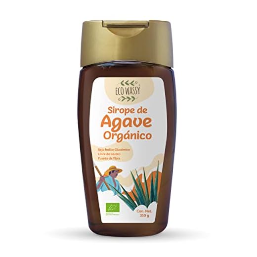 Sirope De Agave Crudo, Endulzante Natural, Orgánico, 100% Puro Y Libre De Gluten. Edulcorante Ecológico Con Bajo Índice Glucémico Y Efecto Saciante