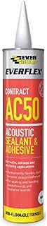 Everbuild AC50 | High Strength Acoustic Sealant & Adhesive for Sealing and Bonding Plasterboards and Insulation Boards - 380ml - White