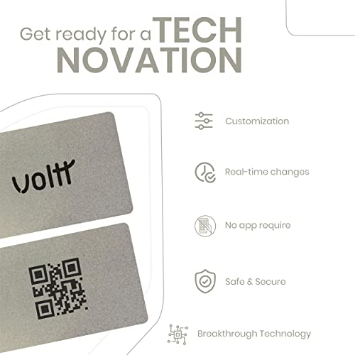 Vollt Digital Business Pvc Card - Smart Nfc Contact And Networking Card Black Font On Sparkling Sliver #TOP2