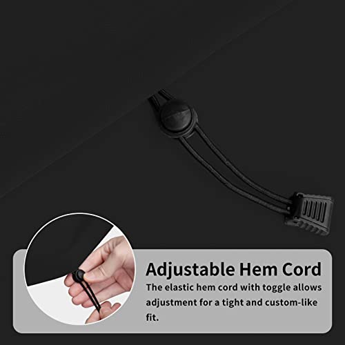 Easy-Going Patio Coffee Table Cover Small Outdoor Rectangular Table Cover, Uv Resistant Waterproof Patio Furniture Cover (36"Lx22"Wx16"H, Gray/Black) #TOP5