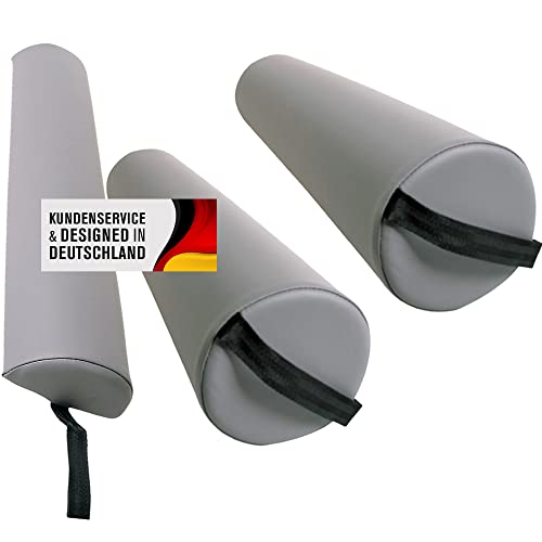 Juego de accesorios de masaje, 2 rodillos completos con mango, 1 rodillo para la camilla de masaje en muchos colores y resistentes al agua, color gris Cover