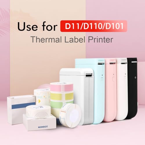 Fita adesiva para impressora D11/D110/D101, 3 rolos à prova d'água para impressora Niimbot D Serise