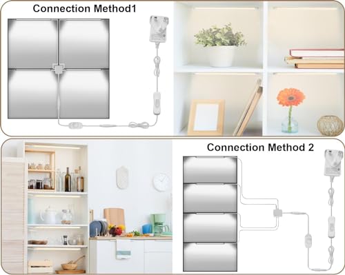 Dimmable Under Cupboard Lighting Kit - 4pcs 30cm V-Shape Ultra Slim LED Light Bars for Showcase Shelf Low Profile Seamless Illumination - 1200lm, 12W - Warm White 3000K - UK Plug - Cosy Home Interiors Dimmable Under Cupboard Lighting Kit - 4pcs 30cm V-Shape Ultra Slim LED Light Bars for Showcase Shelf Low Profile Seamless Illumination - 1200lm, 12W - Warm White 3000K - UK Plug - Image 7