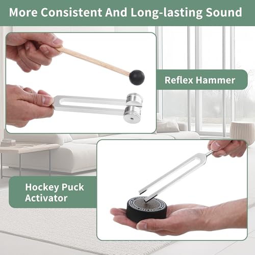 Image of Tuning Forks for Healing Set 128Hz 136.1Hz 256Hz 384Hz | Healing Instrument Tuning Forks for Meditation Yoga and Chakra Energy Sound Therapy & Stress Relief - Perfect Spiritual Gift
