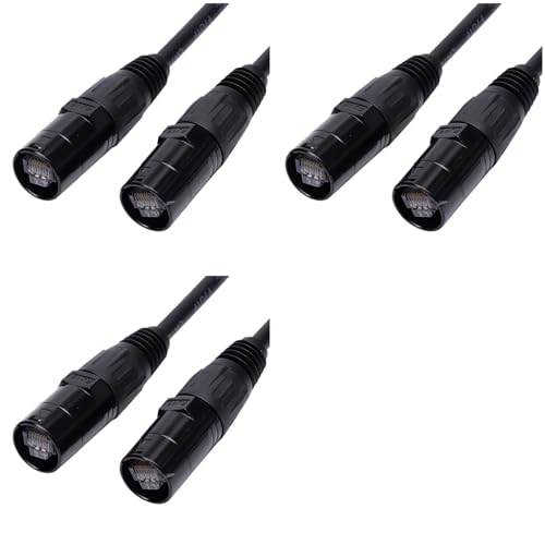 Câble Ethercon CAT6 connecteur RJ45 robuste pour éliminer les déconnexions sur scène lot de 3