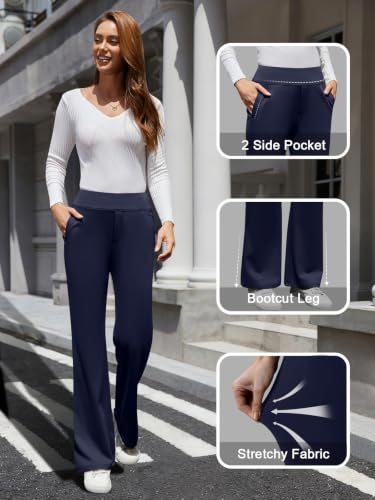 DLOODA Womens High Waist Dress Pants Stretchy Business Casual Work Pants - image 4
