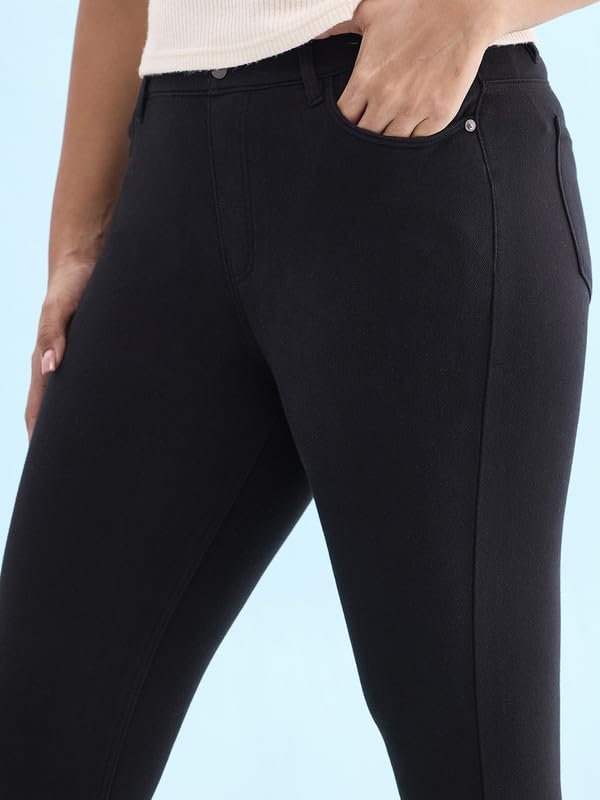 Image of GO COLORS Women Solid Super Stretch Warm Jeggings