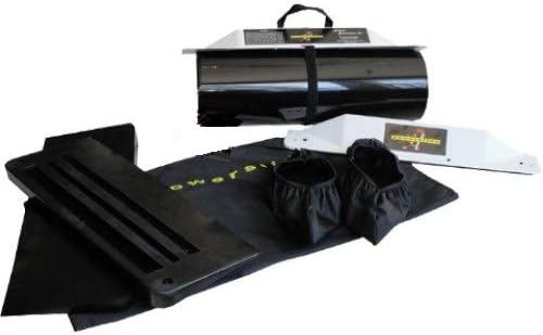 Powerslide 10ft Adjustable Slide Board Lateral Exercise Trainer (Medium Booties)