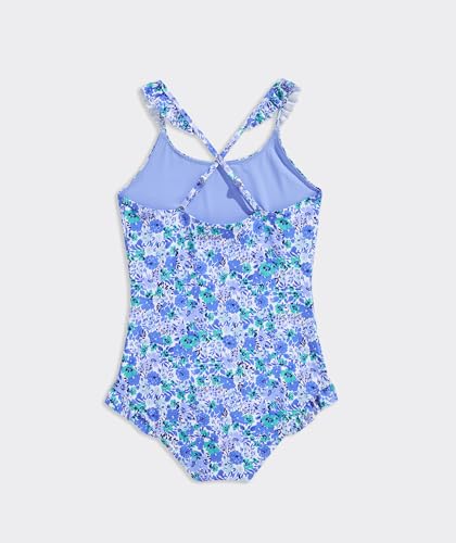 Image of vineyard vines Girls' Ruffle One Piece, Helen Floral, Large