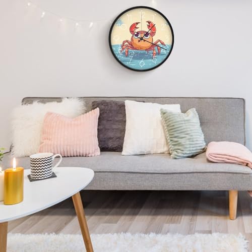 Horloge murale crabe blanche silencieuse pour éliminer les bruits de tic-tac - 6