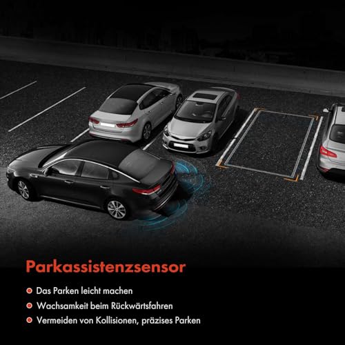 Frankberg 4x Parksensor PDC Sensor Vorne Hinten 3-polig Kompatibel mit 5er E39 520-540 M5 2.0L-4.9L 2001-2003 5er E60 520-550 M5 2.0L-5.0L 2001-2010 X3 E83 E53 Replace# 66206989069