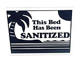 Tanning Bed Acrylic Sign This Bed Has Been Sanitized 3X4.5" Black Lettering for Tanning Salon