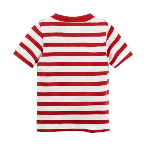 Image of Mud Kingdom T-Shirt for Boys Short Sleeve Plain Cotton Classic Summer Casual Stripe