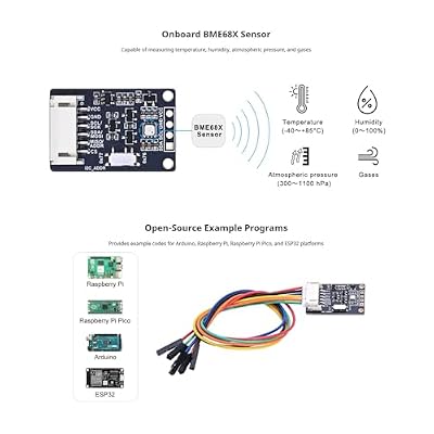 BME680 Environmental Sensor - Temperature Humidity Pressure Gas Sensor with SPI/I2C, High-Precision Air Quality Monitor for Arduino & Raspberry Pi