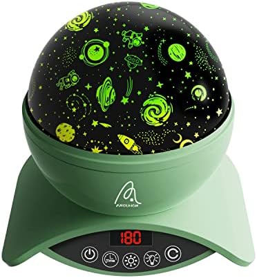 Amouhom Night Light Lamp Star Projector for Bedroom,LED Lamp Star Light Projector for Kids Baby,Glow in The Dark Stars,Rotation Lamp with Timer Remote and Chargeable,Ceiling Decor Gifts for Boys Girls