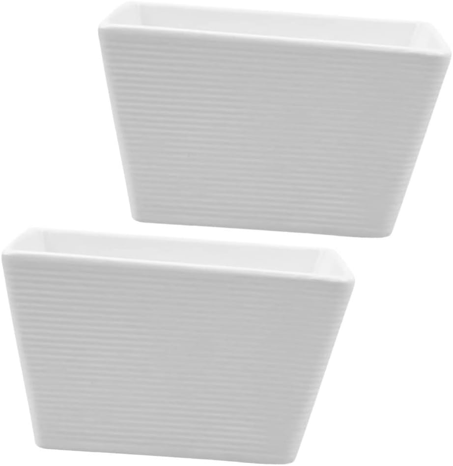 2pcs Ceramic Sugar Cup Sugar Packet Holder Bag Storage Cases for Home Office Desktop Decor