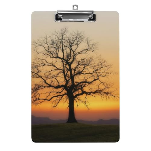 Planchette à pince A4 Arbre Crépusculaire pour bureau et classe