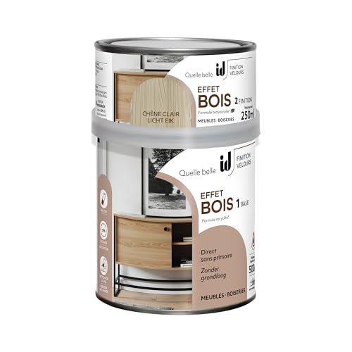 ID KIT PEINTURE EFFET BOIS CHÊNE CLAIR POUR MEUBLES ET OBJETS PARIS