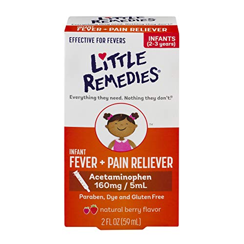 Little Remedies Fever Pain Reliever, 2 Fluid Ounces, Pack of 3