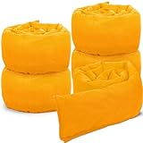 Sabary 5 Pcs Water Barrier 5 ft x 6.5 Inch Flood Barriers for Home Reusable Absorbent Flooding Prevention Barriers Sandless Sandbags for Home Door Garage Basement