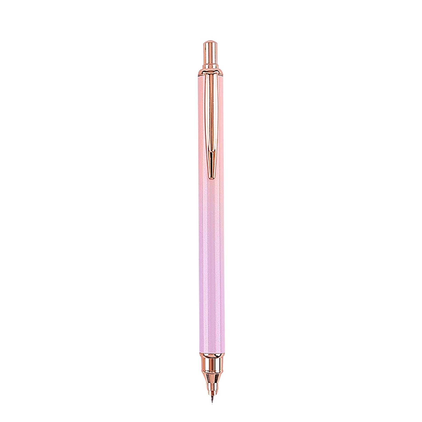Penna Stilografica Retrattile 0,38 Mm - Con 5 Cartucce Di Ricarica, Barilotto Trasparente, Impermeabile, Per Scuola E Ufficio