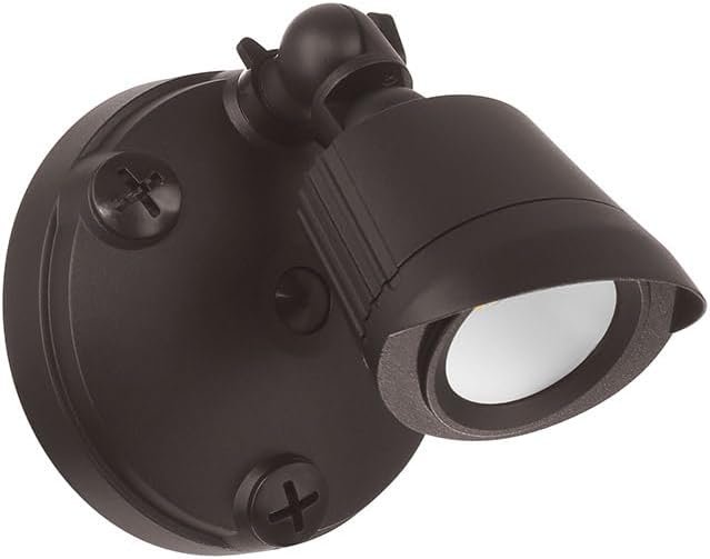 Savoy Lighting Assets 4-FLOOD-A1-3000K-BZ Outdoor Single Flood Light, Integrated LED 11 Watt, 5" H x 5" W, Bronze