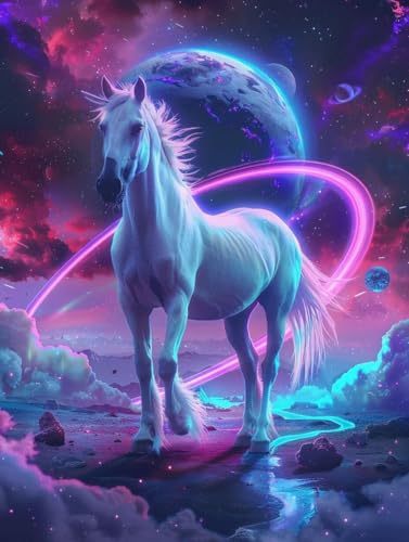 Pintar por numeros adultos caballo pintura acrilica lienzo manualidades diy 90x120cm