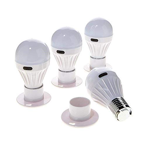 AlltroLite 4-Pack - Battery Operated Wireless LED Light Bulb | 200 Lumens Bright Light Bulb with 2 Remote Control & Magnetic Attachment | COB LED Cordless Nightlight for Under Cabinet, Shelf, Closet