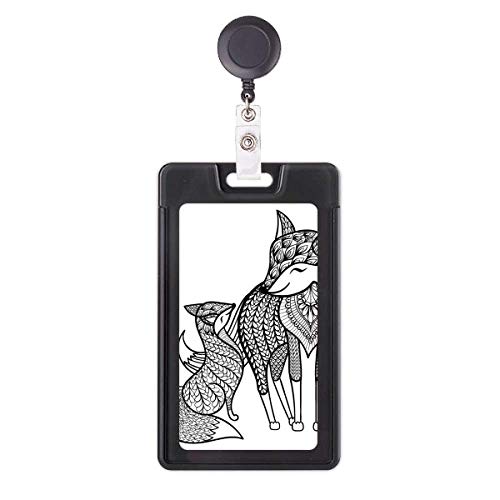 Étui rétractable pour badge robuste Paint Fox Friend avec enrouleur fluide