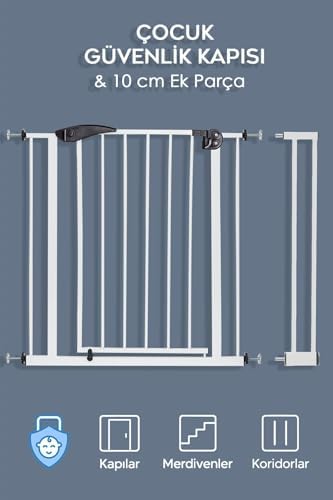 Meleni Baby 75-95cm Bebek Çocuk Güvenlik Kapısı-75-95cm Arası Kullanıma Uygun Ayarlanabilir Merdiven Korkuluk - Görsel 7