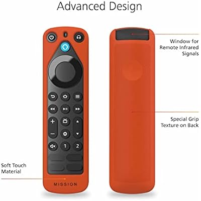 Made for Amazon Remote Cover Case, for Alexa Voice Remote Pro (2022 Release) | Orange