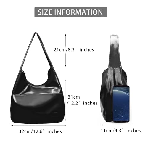 Image of Fozehlad Vegan Leather Hobo Bags for Women | Slouchy Tote, Retro Shoulder Handbag, Stylish Casual, Trendy