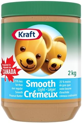 Kraft Smooth Peanut Butter, Light, 2 kg Jar