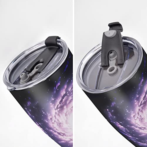 Rosa Galaxie - Taza térmica de acero inoxidable con doble pared aislada al vacío, taza de café con tapa, a prueba de… - Imagen 5